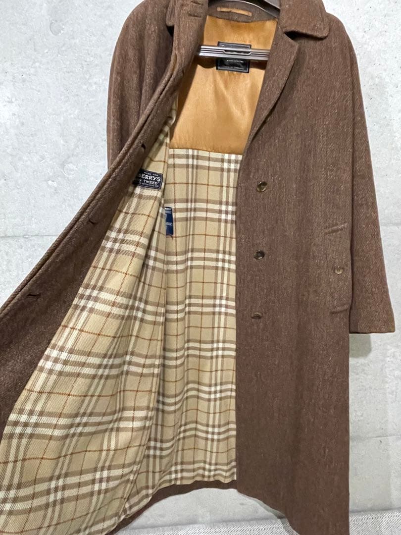 【一枚袖】バーバリー　ハリスツイード　バルマカーンコート