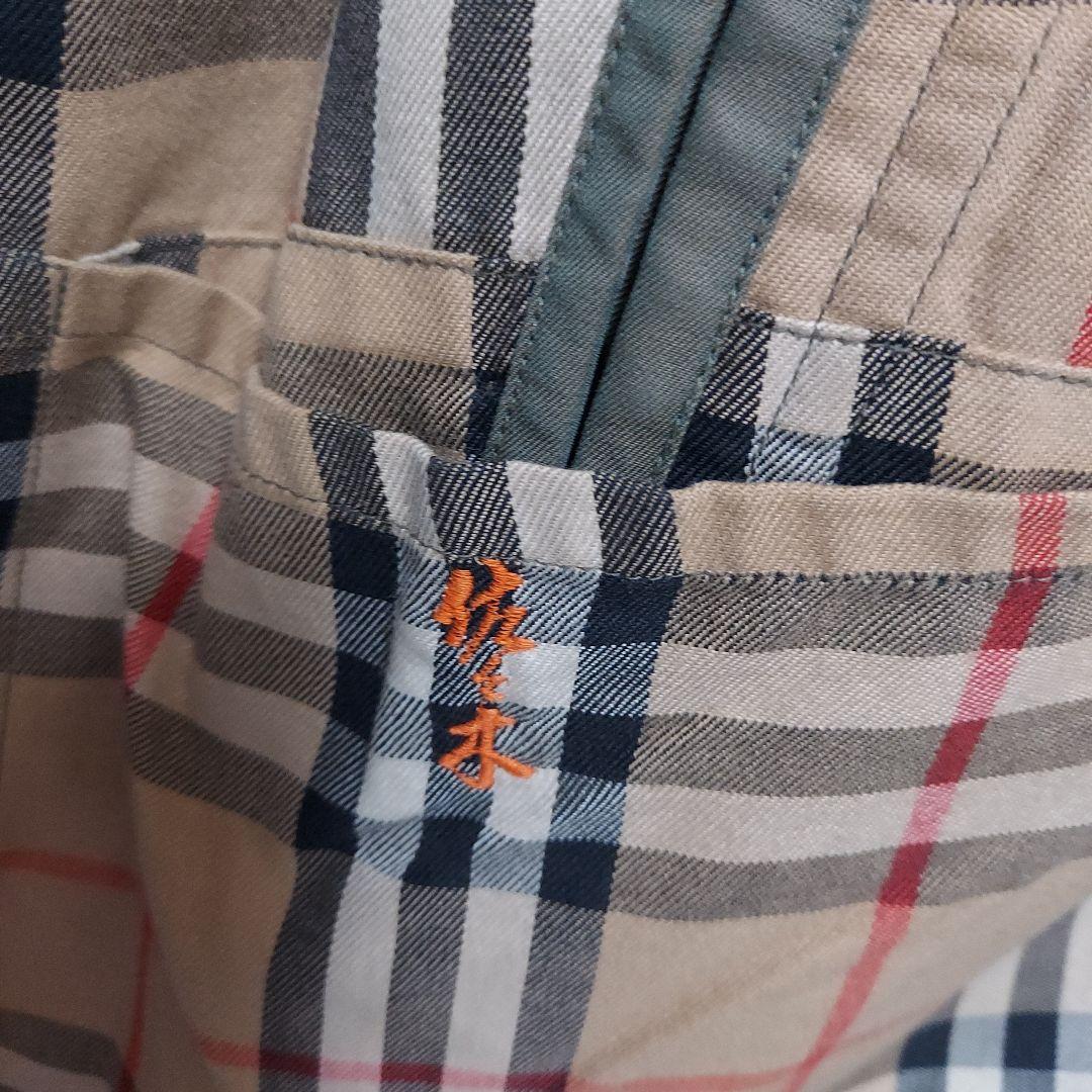 BURBERRY ステンカラーコート 裏ノバチェック 玉虫色 90s