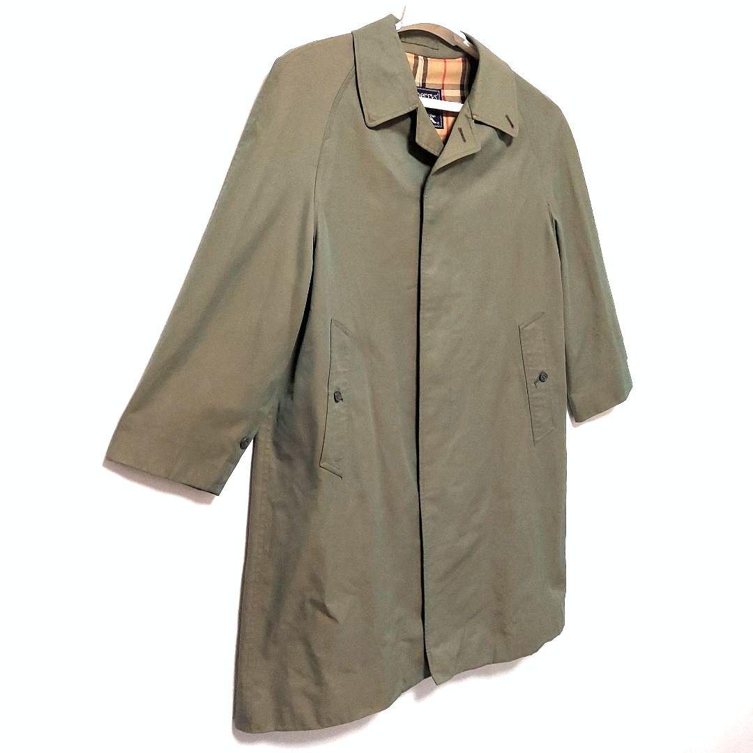 BURBERRY ステンカラーコート 裏ノバチェック 玉虫色 90s