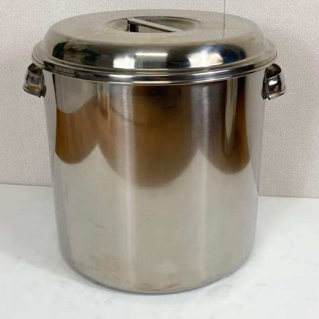 【美品】ステンレス製　寸胴　キッチンポット 30cm 18cm セット