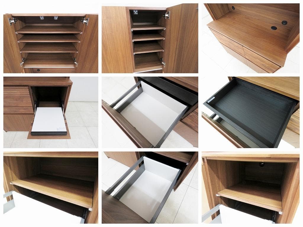 カリモク ネイビ 家電収納棚 39万 食器 キッチン レンジボード