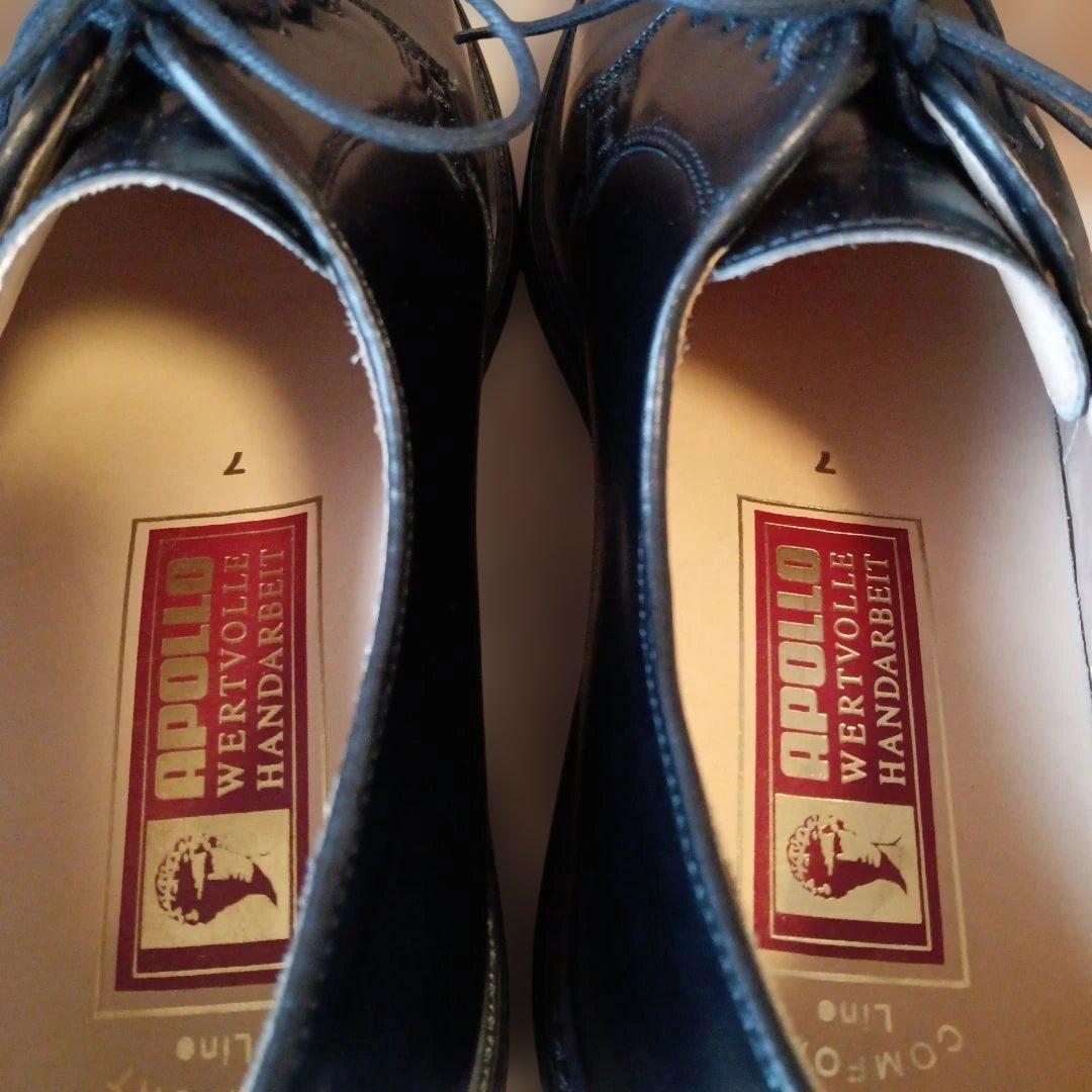 APOLLO　アポロ　プレーントゥ　黒　7　未使用級　美品　希少