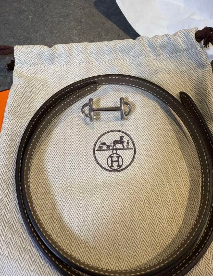 期間限定値下げエルメス ベルトバックル（ガンマ） & レザーベルト　13