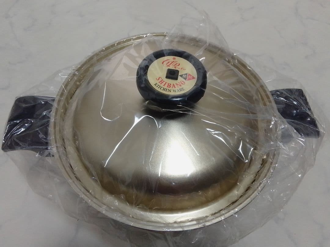 未使用 しばのキッチン ゴールド NEO炊飯鍋 ガラス蓋付 IH対応 両手鍋