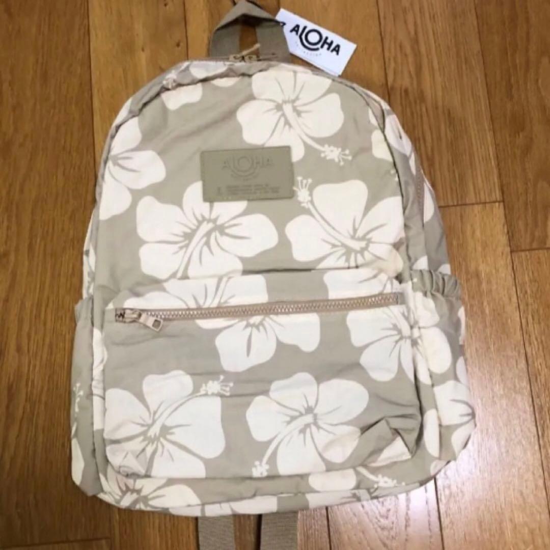 アロハコレクション　バックパック　リュックサック　Hana Hou ベージュ