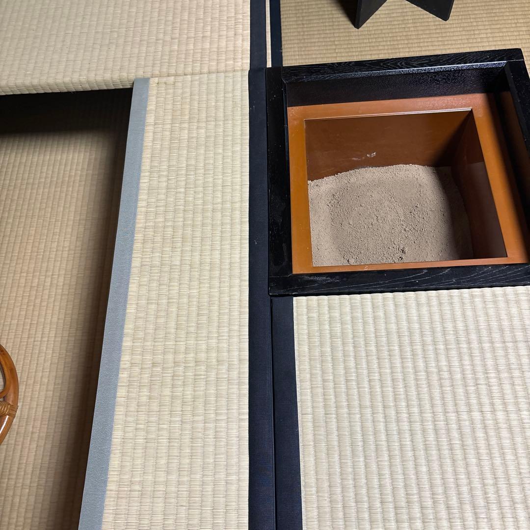 楽々茶棚 (立礼)組立点前座、炉壇ボックス、建水台、貴人畳の角の台の