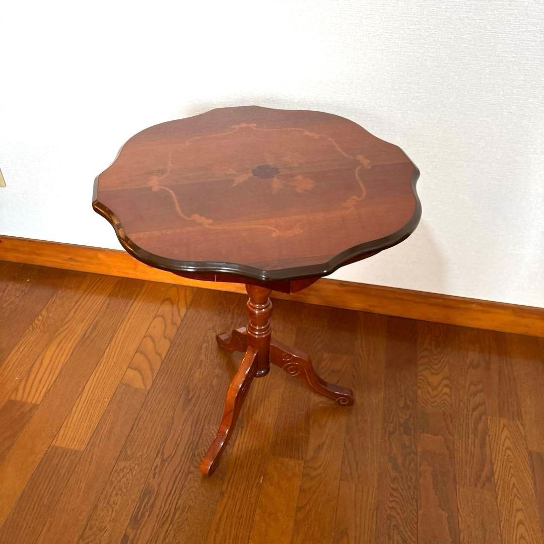 【美品】イタリア製 サイドテーブル 象嵌細工