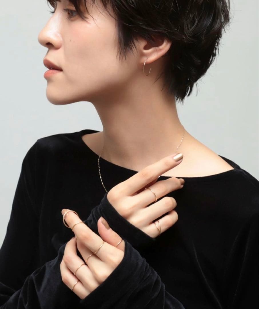 grâce grace】K10 スキニーリング 11号｜華奢 重ね付け◎ 上品 【grâce