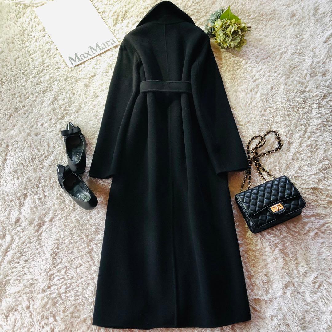 42大きめ✨未使用 現行マックスマーラ コート クチートアマーノ ブラック