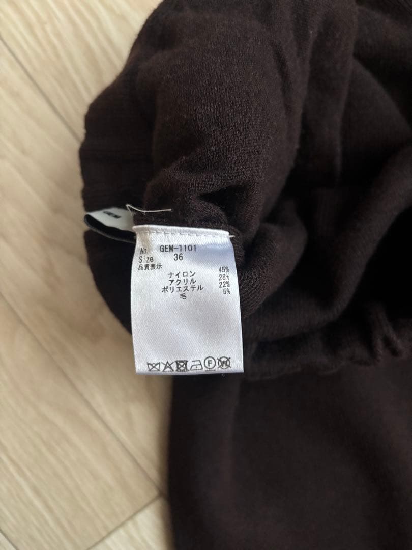 LA PEAU DE GEM アンチピリングニットパンツ ブラウン36