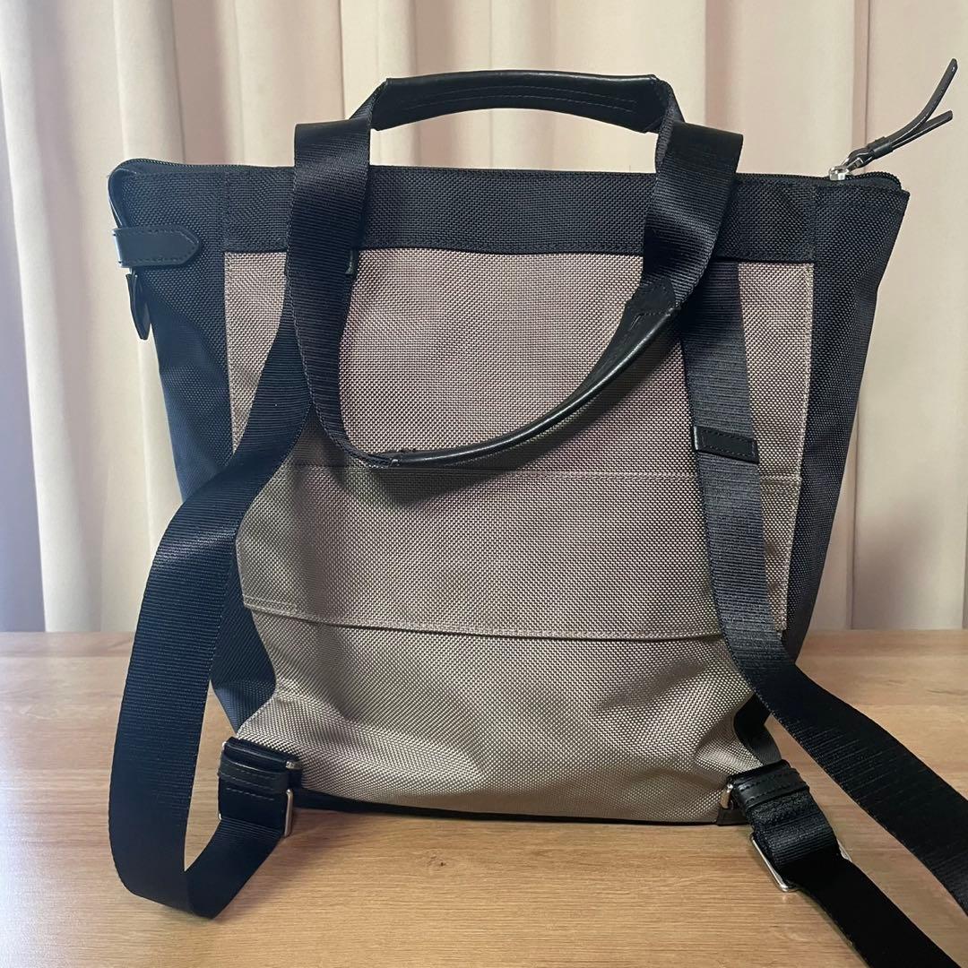 2WAYトートバッグ・リュック 黒×グレージュ