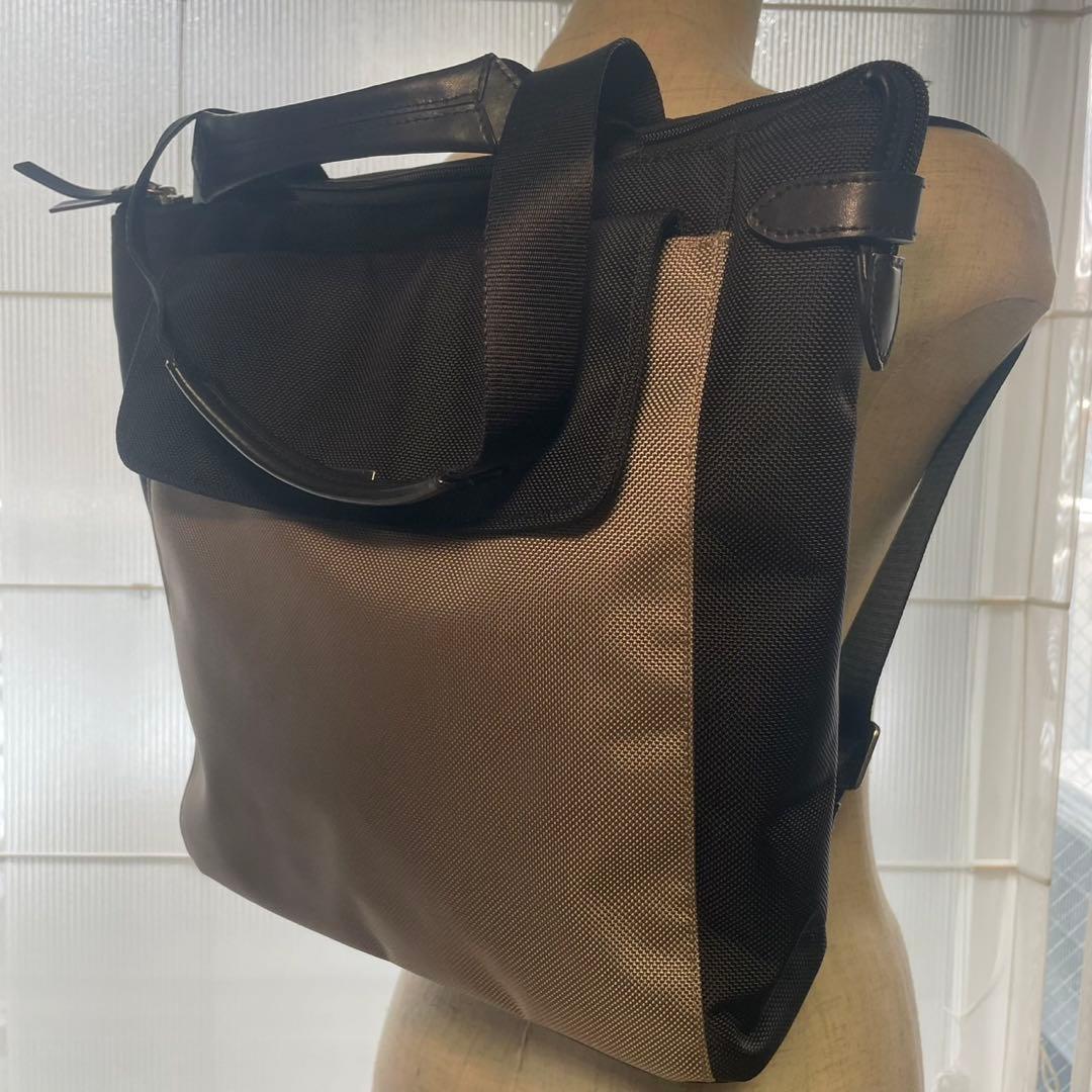 2WAYトートバッグ・リュック 黒×グレージュ