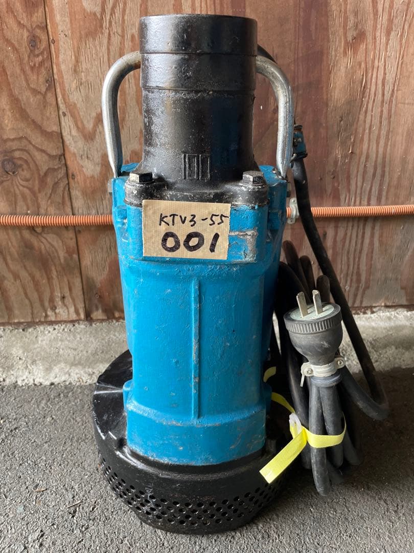 ☆ツルミKTV3-55ハイスピンポンプ工事排水用5.5Kw 200V 60Hz