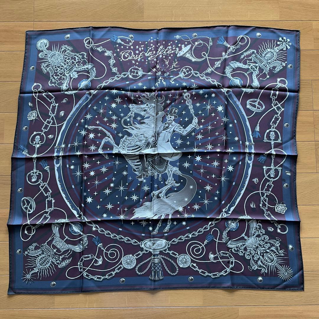 Hermés carré 90 エルメス ダブルフェイス 野村大輔 - メルカリ