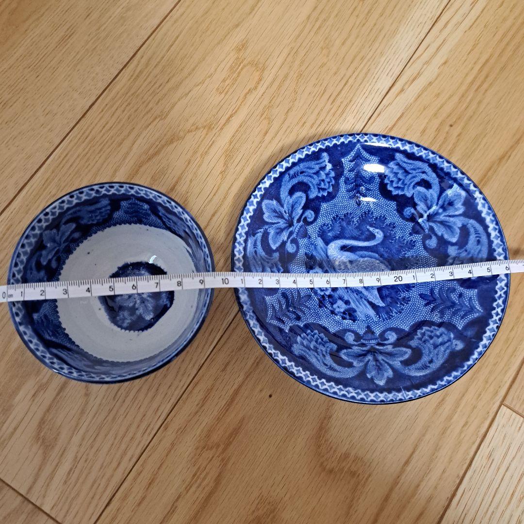 アンティーク　スタッブス ヒストリカル フロー トランスファー　カップ＆ボウル