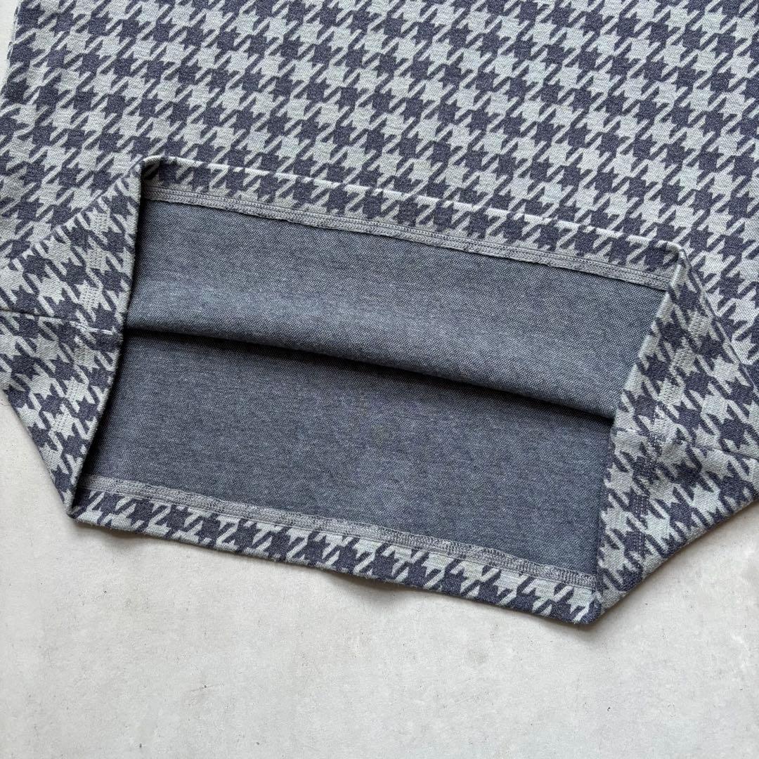   GOLF タートルネック長袖カットソー 千鳥格子柄