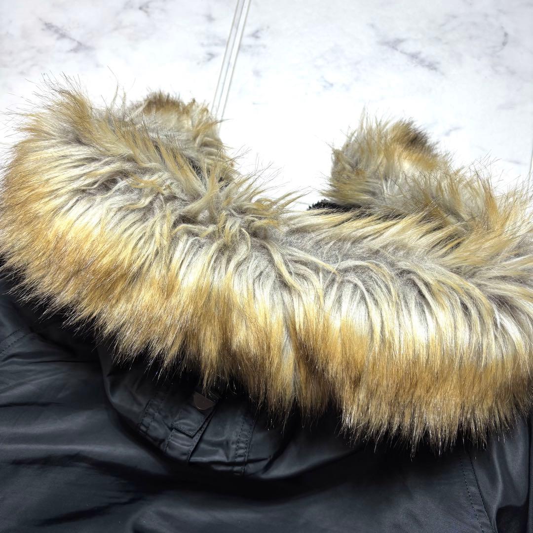 極美品✨アルファインダストリー N-3B フライトジャケット ファー 黒 L