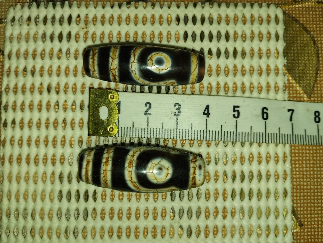 風化龍紋　二眼天珠 　夫婦の和睦、家庭円満、人間関係などの改善