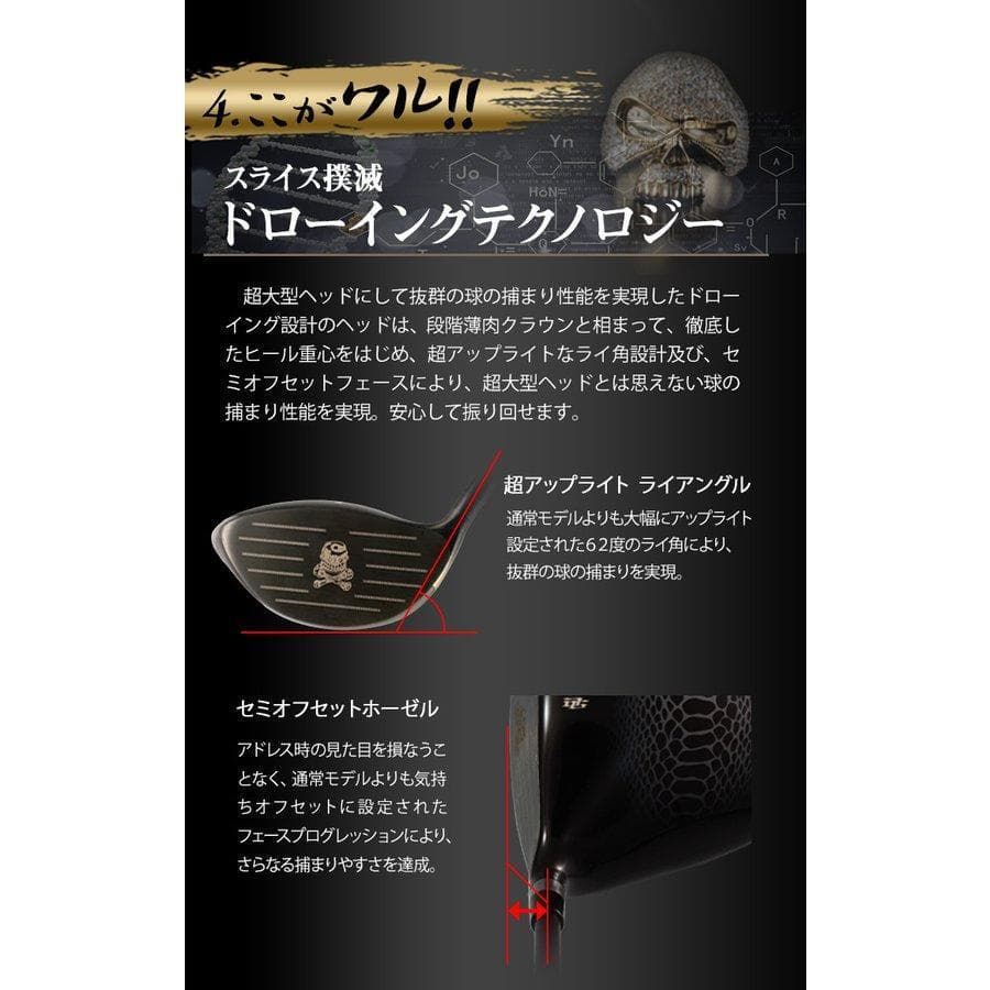 【新品】超高反発ドライバー「 悪童 」プレミア飛匠シャフト 仕様