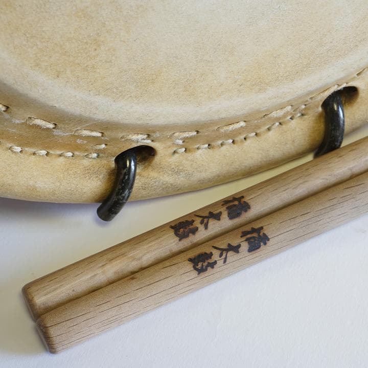 締太鼓 和太鼓 木製 皮革 バチ付き