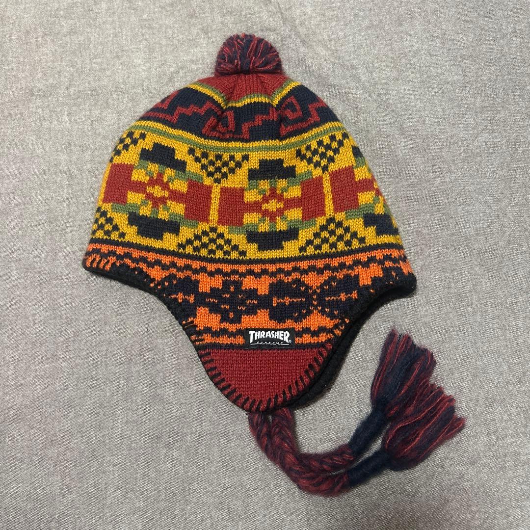 Supreme x Thrasher Earflap Beanie 
