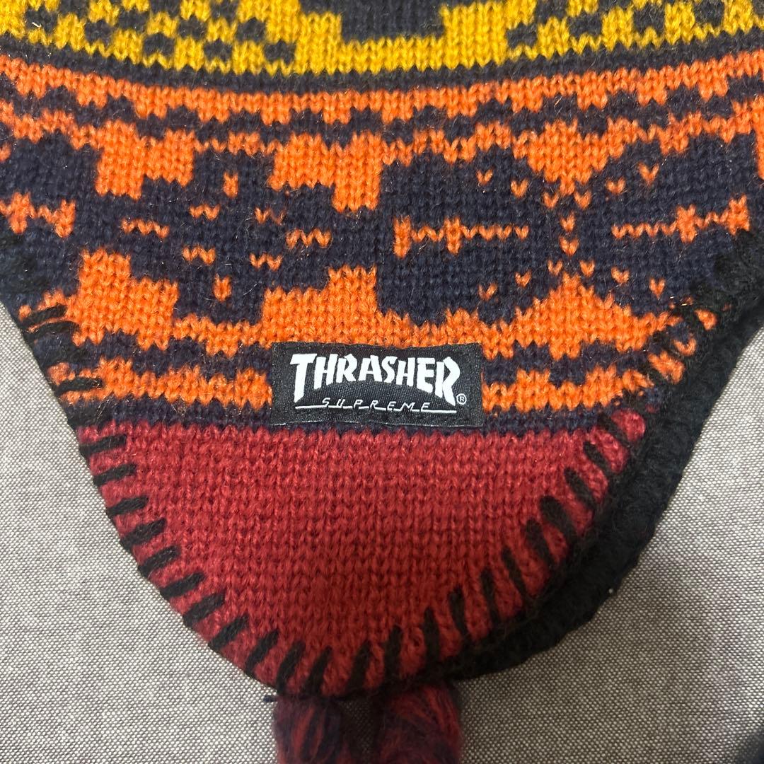 Supreme x Thrasher Earflap Beanie 