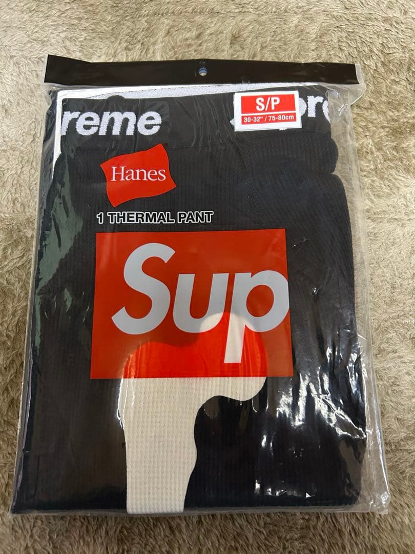 Supreme Hanes Bones Thermal Pant 黒S size