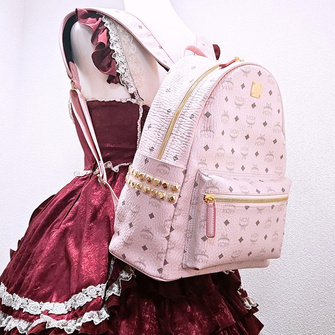 激レア 廃盤 大人気 MCM リュック パウダーピンク バックパック 地雷