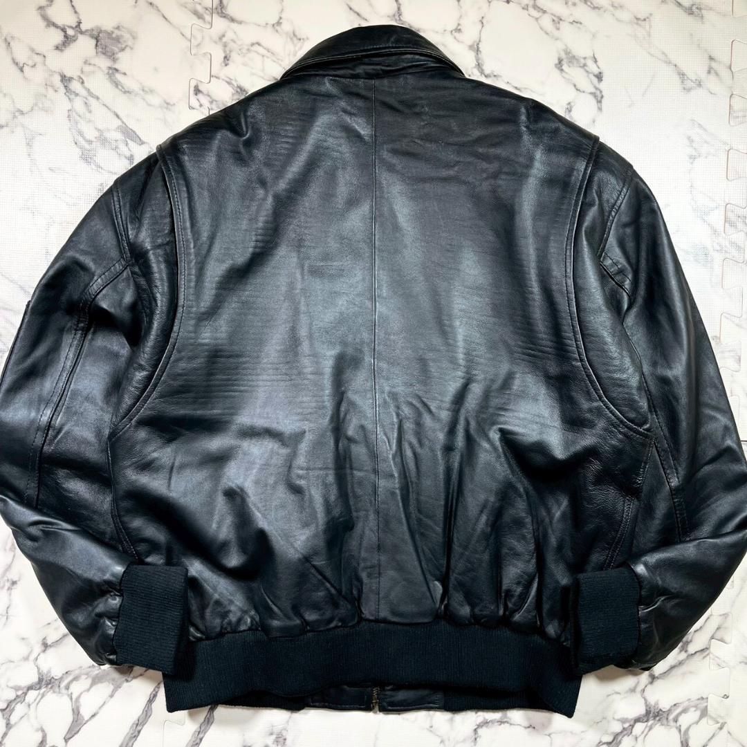 ✨CWU-45P/羊革✨(XL位) ラムレザー 中綿 フライトジャケット 黒赤