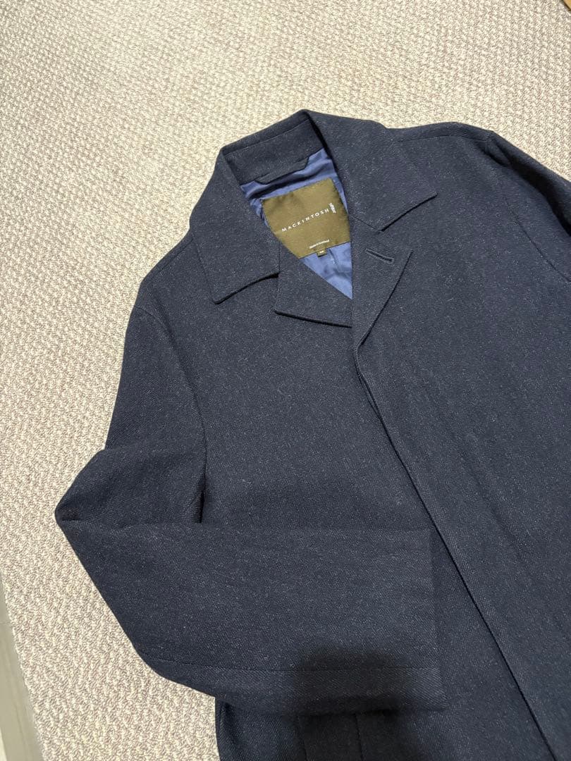 マッキントッシュウールステンカラーロングコート英国製