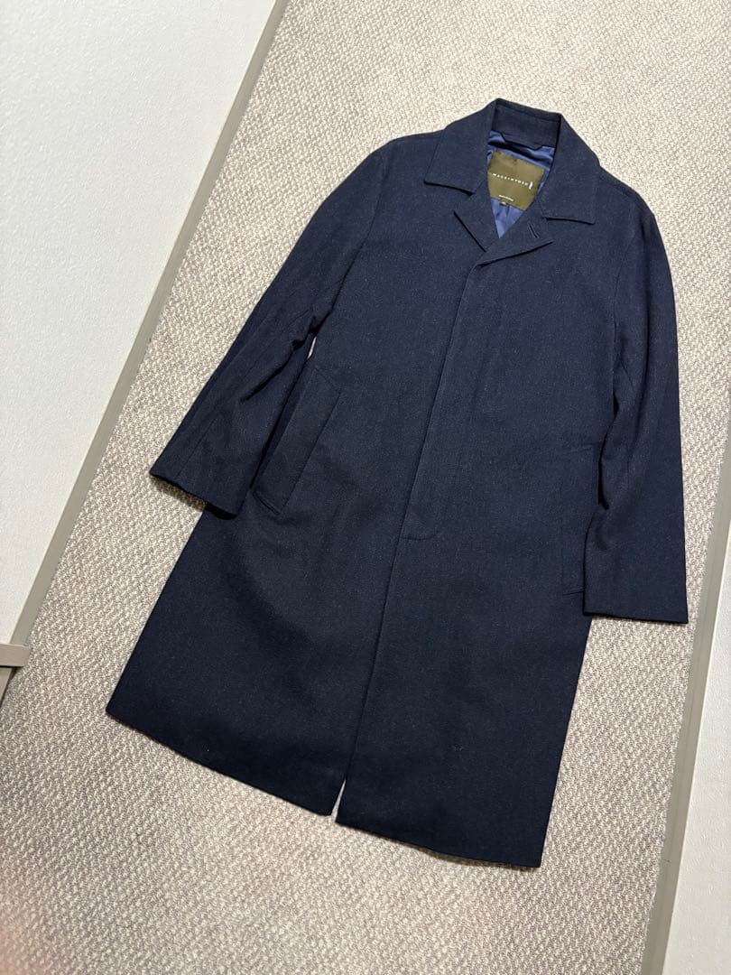 マッキントッシュウールステンカラーロングコート英国製