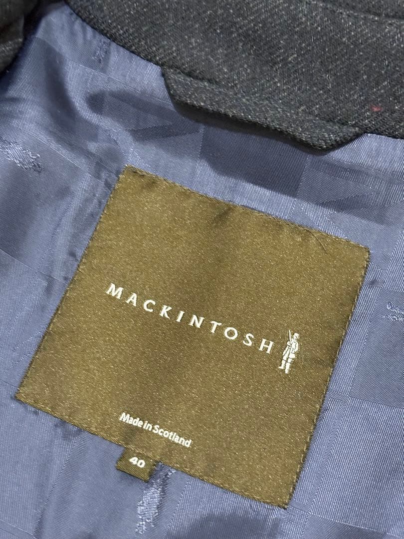 マッキントッシュウールステンカラーロングコート英国製