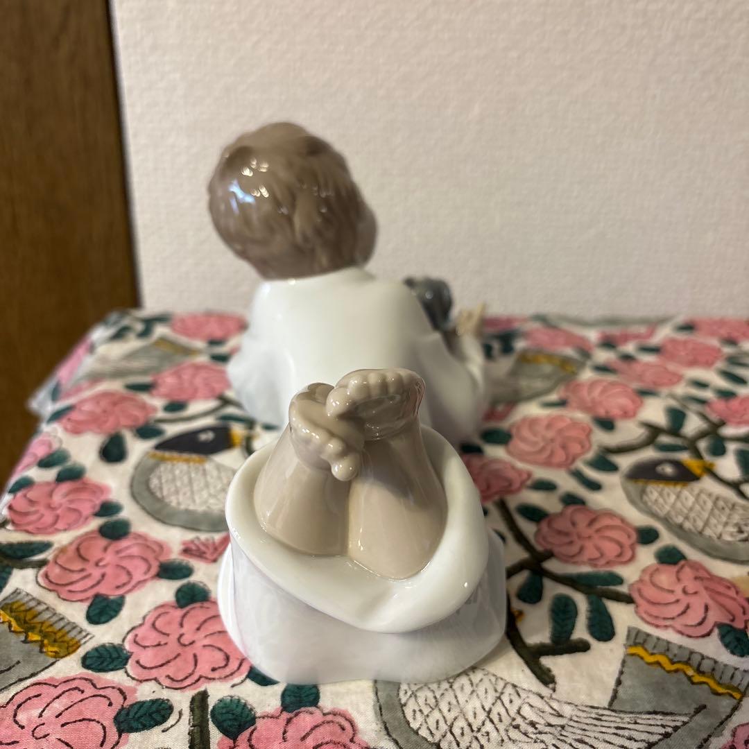 【美品】リヤドロ NAO 陶器 人形　一緒にお勉強