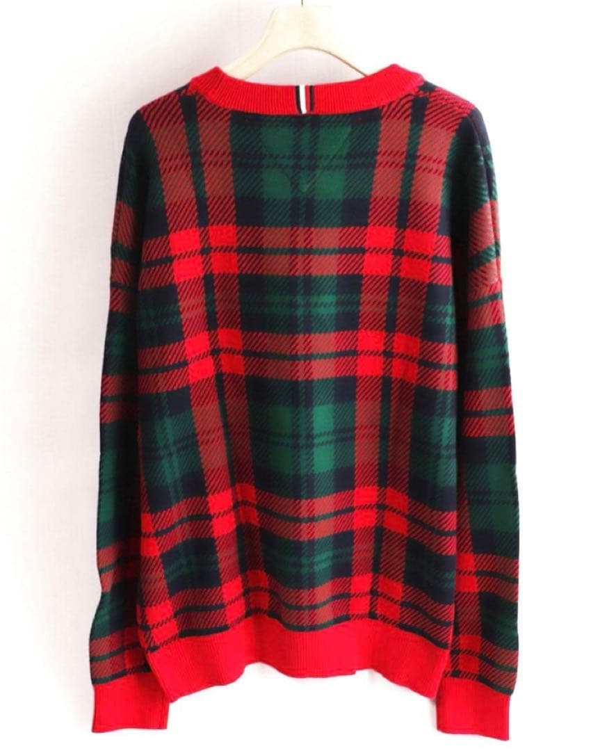 《トミーヒルフィガー》未使用 タータンチェック柄セーター ユニセックス XL