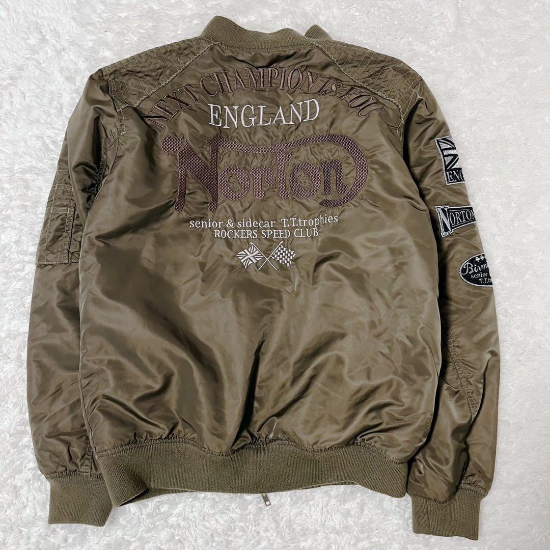美品 Norton MA-1 フライトジャケット 刺繍 ワッペン XL カーキ - メルカリ