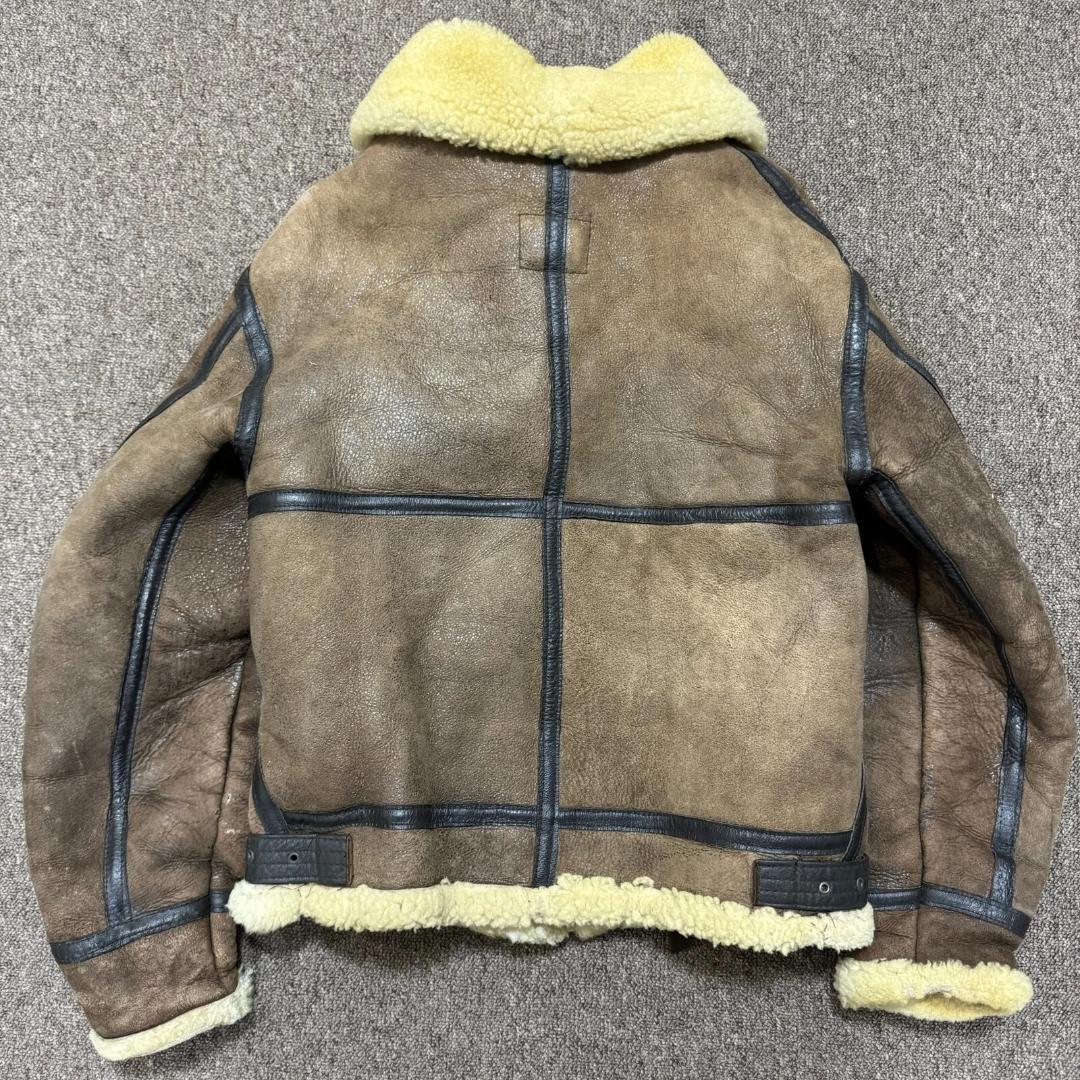 アヴィレックス　B-3 フライトジャケット　ムートン　ブラウン　36