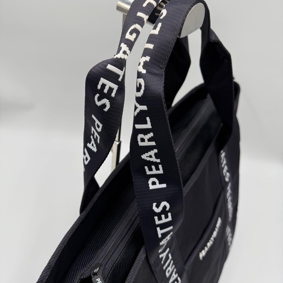 PEARLY GATES ロッカーバッグ 大型 ロゴ 大容量 黒