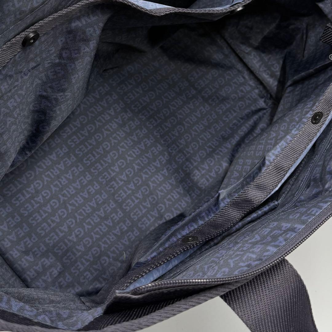 PEARLY GATES ロッカーバッグ 大型 ロゴ 大容量 黒