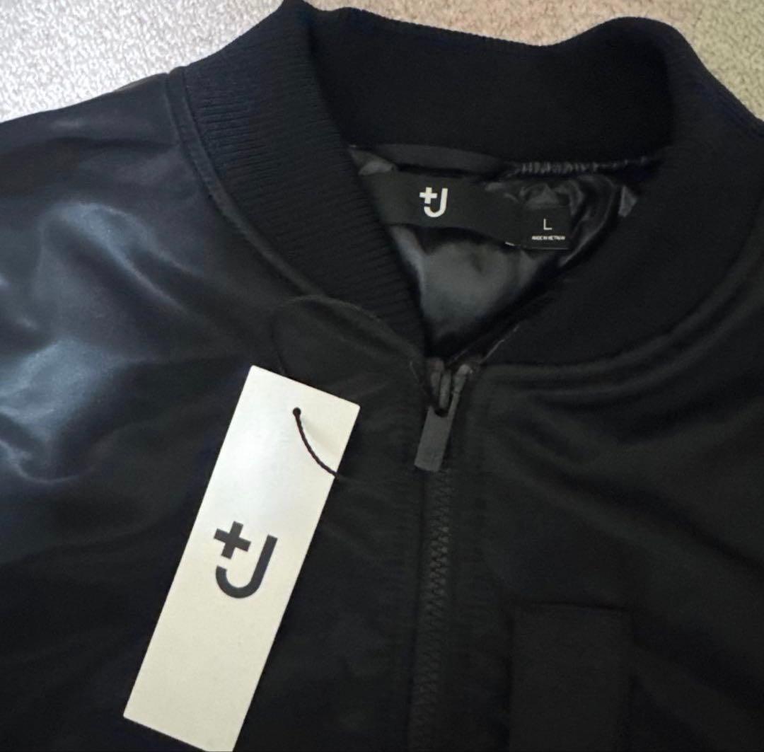 新品 UNIQLO +J ハイブリッドダウンオーバーサイズMA-1 ブラック L