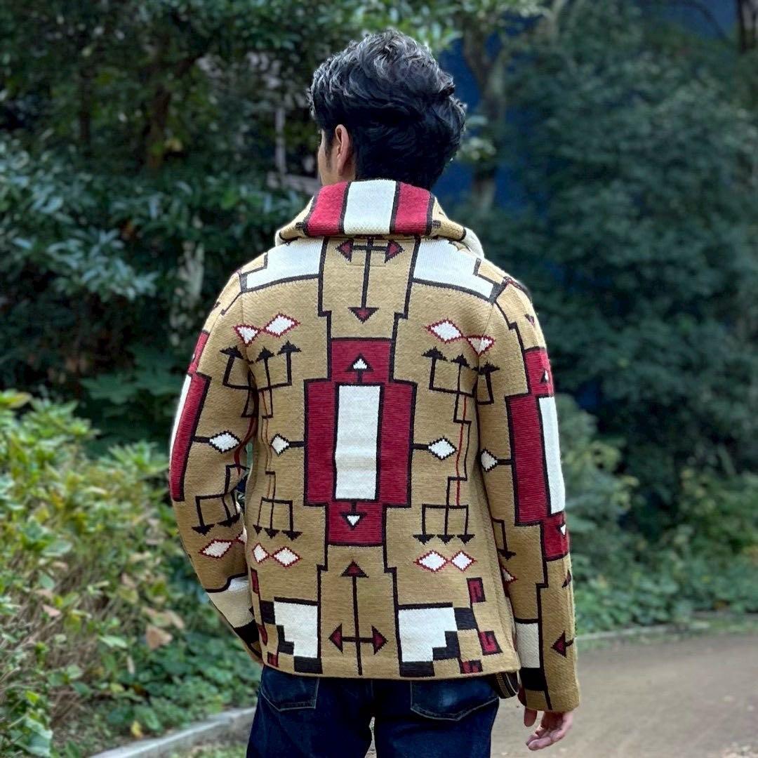 極美品 JELADO Lagna(ラグナ)ピーナッツネイティブ柄カーディガン