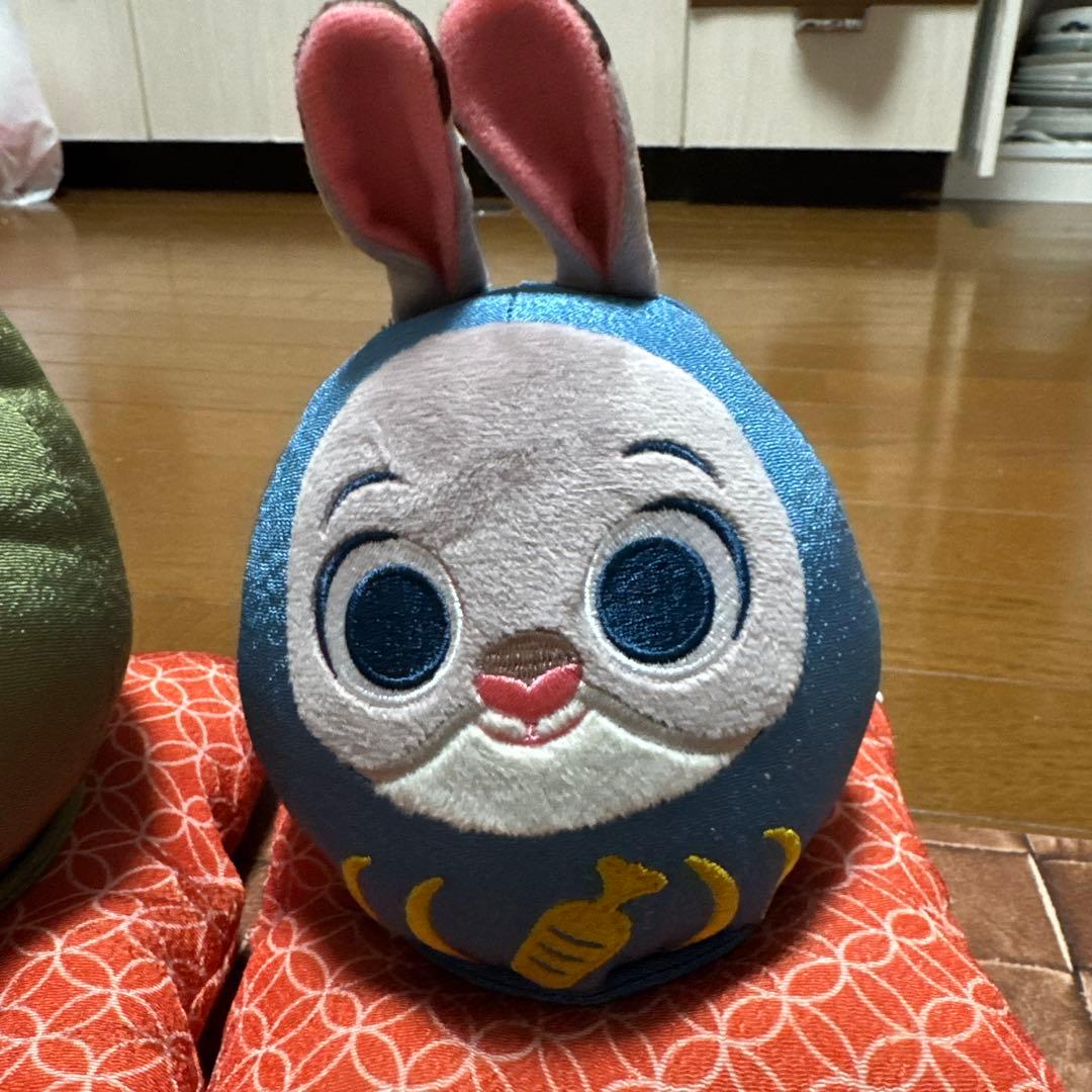ディズニー ズートピア ジュディ ニック だるま ぬいぐるみ 正月 レア
