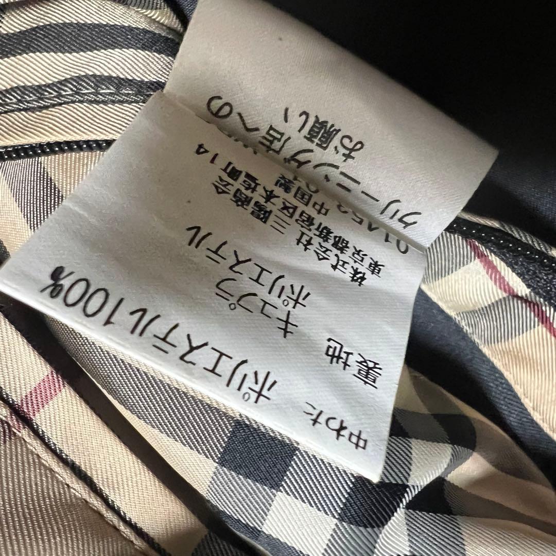 バーバリーロンドン　ライナー付き　ステンカラーコート　黒　L