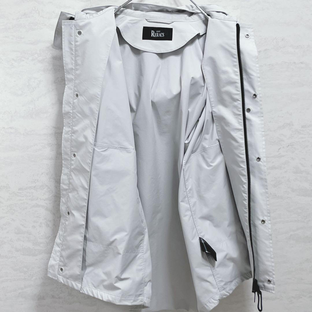 『ザ・リラクス』フーディーコート/ホワイトグレー/ダブルジップ/フード脱着/36