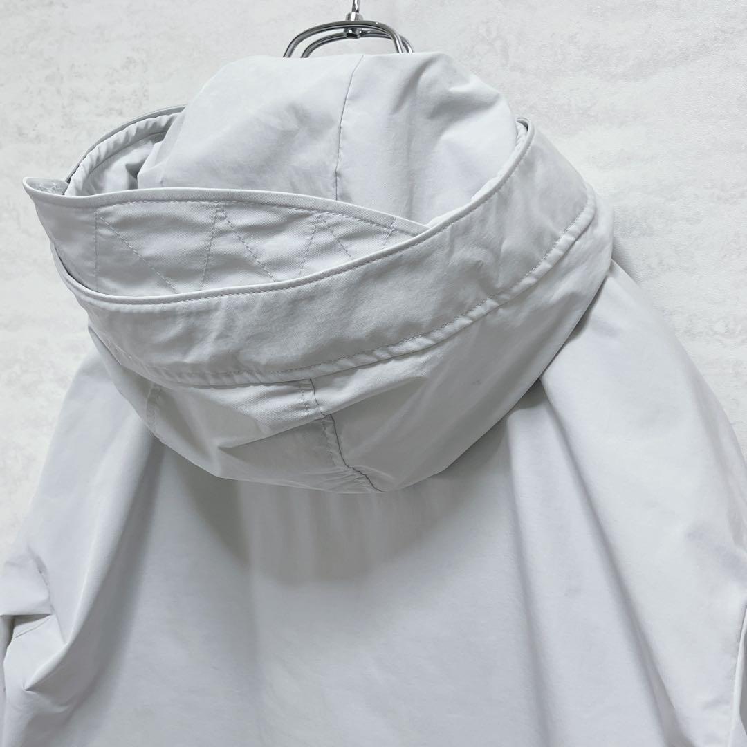 『ザ・リラクス』フーディーコート/ホワイトグレー/ダブルジップ/フード脱着/36