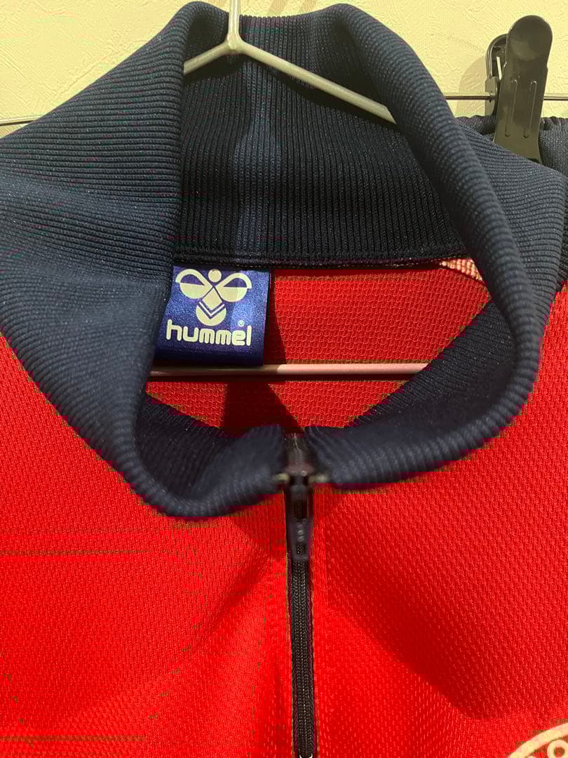 hummel デンマーク代表　ジャケット　ジャージ ー90s セットアップ