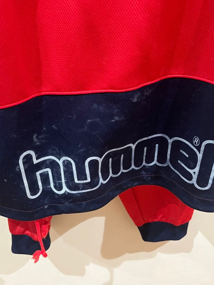 hummel デンマーク代表　ジャケット　ジャージ ー90s セットアップ