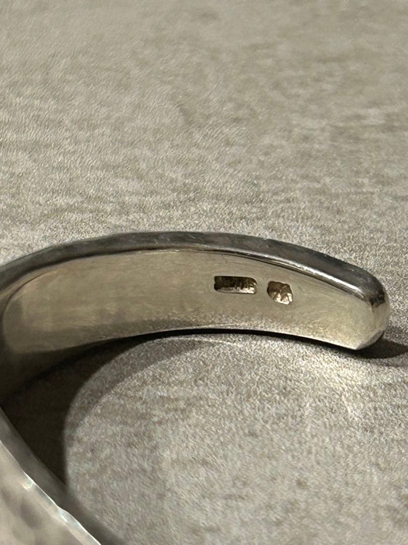 市松　笹型バングル　ハンマー打ち