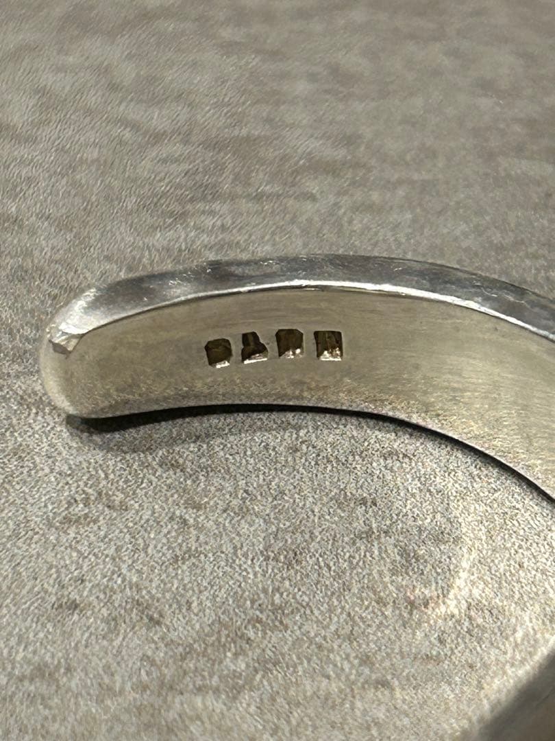 市松　笹型バングル　ハンマー打ち