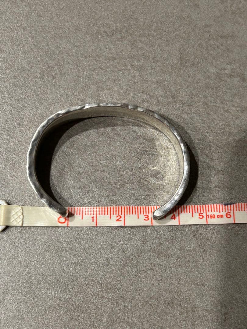 市松　笹型バングル　ハンマー打ち