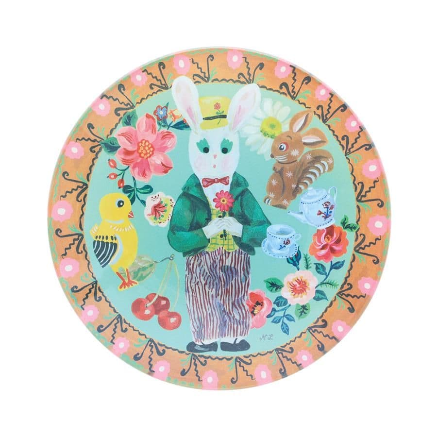 新品 ナタリーレテ ガラス プレート B うさぎ ウサギ ラビット りす